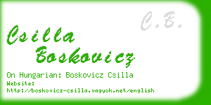 csilla boskovicz business card